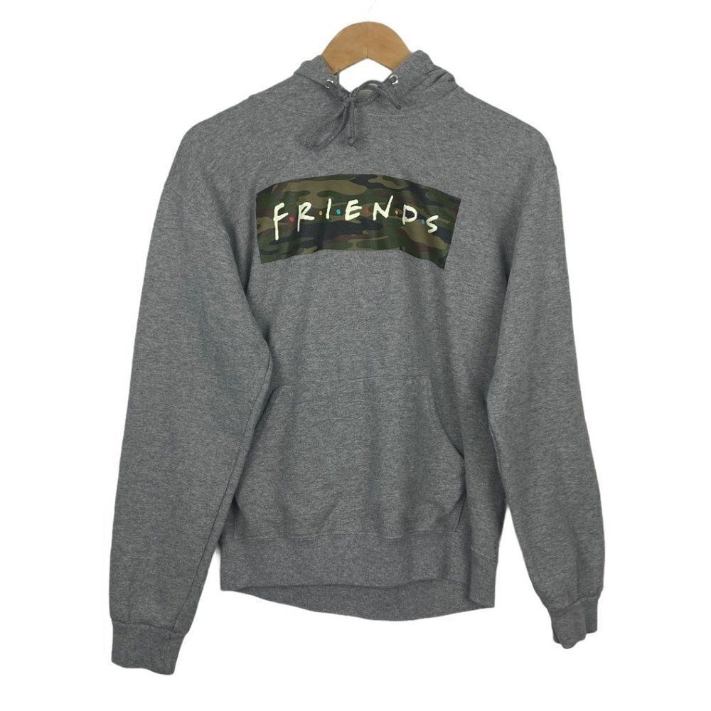 FRIENDS UNISEX French Terry Logo Grey Hoodie US S